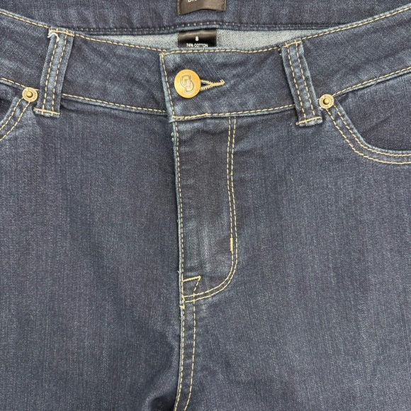 Dress Barn Slim Leg High Rise Dark Wash Denim Classic 5 Pocket Jeans Size 8 NEW - Picture 5 of 8